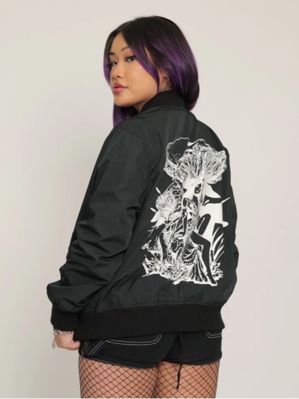 Your Highness Fairy Dream Black Bomber Jacket - Picture 2 of 5
